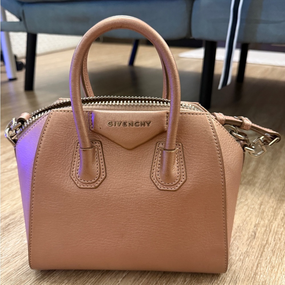 Givenchy Antigona Mini Bag Rosegold Leather Handbag